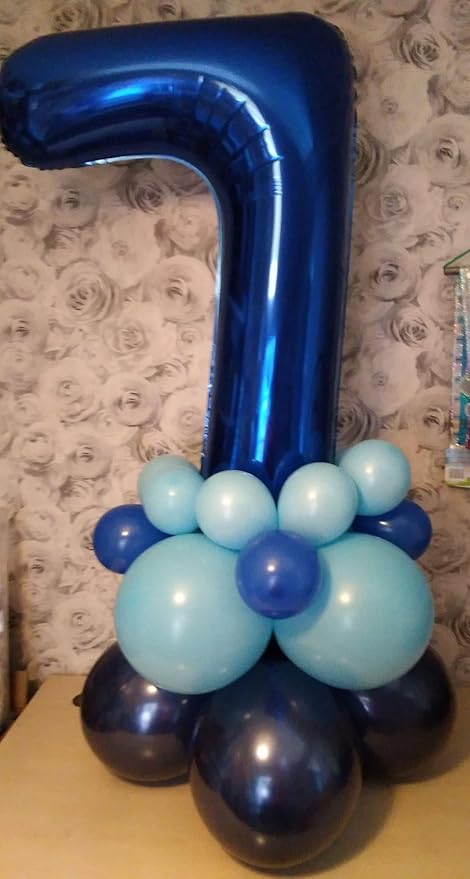 Night Blue Number 0 Balloon 40 Inch, 0 Balloon Numberfor 10th 20th 30th 40th 50th 60th Birthday Decorations, Night Blue Party Supplies for Men Women