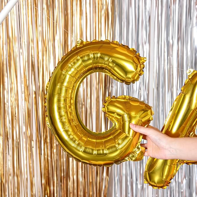 Restaurantware-Balloonify 16 Inch Letter Balloon, 1 Alphabet Party Balloon - Letter G, Self-Sealing, Gold Foil Mylar Finish, Hanging Loop, Decoration For Birthday, Wedding, Or Graduation