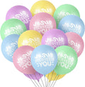 Gejoy Jesus Loves You Balloon 12 Inch Latex Christian Religious Jesus Balloon Party Decor for He Is Risen Party Decor Favor Cross Church Event Birthday Sunday Supplies(Macaron Colors,60 Pcs)