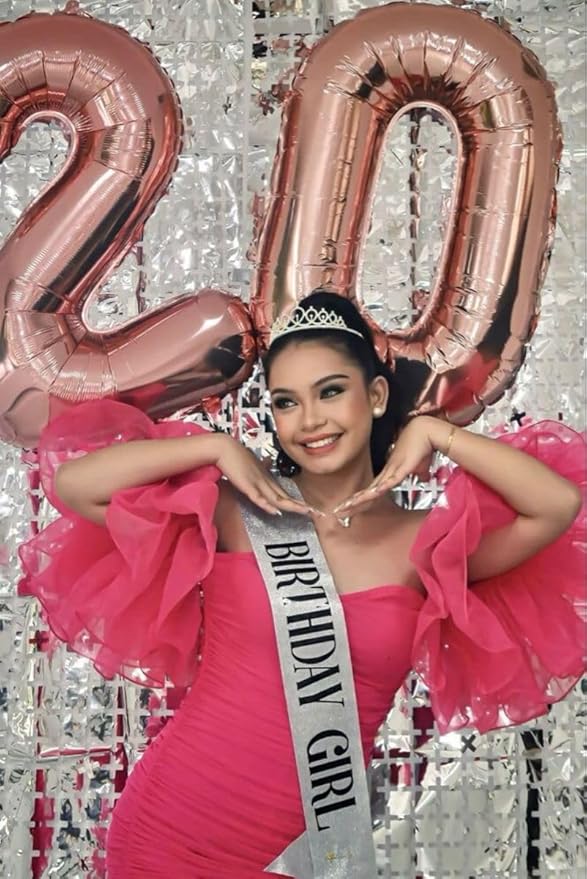 Rose Gold Number Balloons for Birthday Party Decoration, 40 Inch Foil Number 0 Ballon for 0, 10, 20, 100, 2026 Celebration, Birthday, Baby Shower, Anniversary Decor