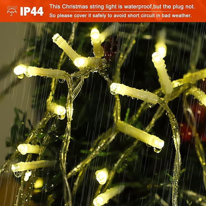 Christmas Decoration Lights, Outdoor Christmas String Lights 320 LED 11.5 Ft Waterfall Tree Light with Big Star Topper 8 Light Modes for Xmas New Year Holiday Garden Yard Indoor Outdoor Decor