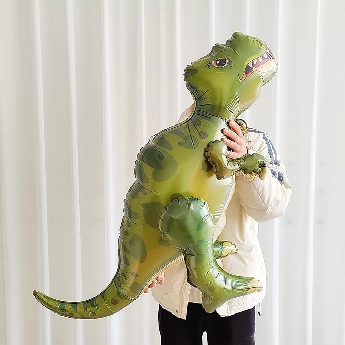 Large Self Standing Dinosaur Balloons 3PCS 38inch Tyrannosaurus Ankylosaurus Triceratops Inflatable Balloons for Birthday Party Decoration Kit Party Supplies Decorations Gift (mixed)