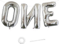 KALOR 40 Inch Silver Letter ONE Balloons Jumbo Foil Mylar Helium Big Balloons for Birthday Party Anniversary Baby Shower Supplies