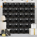 36 Piece XL Black and gold Double Sided Square Balloon Screen Tunnel Arch Kit Mylar Square Balloons For Baby Shower Graduation Prom Birthday Party Decorations