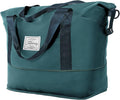 Travel Duffel Bag - Large Shoulder Weekender Overnight Bag, Carry on Bags with Wet Pocket, Waterproof Expandable Duffel Bags with Trolley Sleeve, Sports Tote Gym for Women, Peacock blue