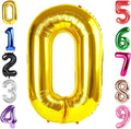 40 Inch Gold Number 0 Balloon, Giant Number 0 Balloons for 10th 20th 30th 40th Birthday Decorations, Party Supplies for Baby Boy Girl, Gold Party Decor