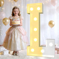 Pooqla 3FT Light Up Marquee Letters, Cool White and Warm White LED Large Lighted Marquee Letters, Giant Mosaic Letter Sign for Balloons Birthday Anniversary Wedding Party Decoration, LED Letter L