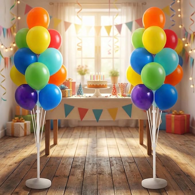 Balloon Column Kit for Floor-Balloon Columns with Stand, Base and Pole,Balloon Tower Backdrop Decoration for Wedding, Baby Shower, Birthday Party, or Bachelorette Parties (MULTICOLOR)