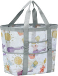 Mesh Beach Bags for Family - Women Beach Tote Bag for Toys, Towels, Travel Vacation Cruise Essentials