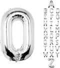 Letter Balloons 40Inch Large Giant big Foil Mylar Silver Balloons O for Birthday Party Decorations