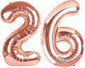 40 Inch Rose Gold Balloon Number 26 Balloon,Jumbo Mylar Foil Helium Balloon for 26 Digital Balloons for Birthday Party,Wedding Anniversary Party Decorations