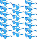 20 Pairs Heart Shaped Sunglasses Bulk, Colorful Rimless Fun Heart Sunglasses for Women Party Favors