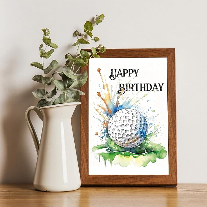 Funny Golf Birthday Card for Men Women, Happy Birthday Gift for Golfer, Golf Birthday Card Gifts for Dad Husband Boyfriend Brother Friend