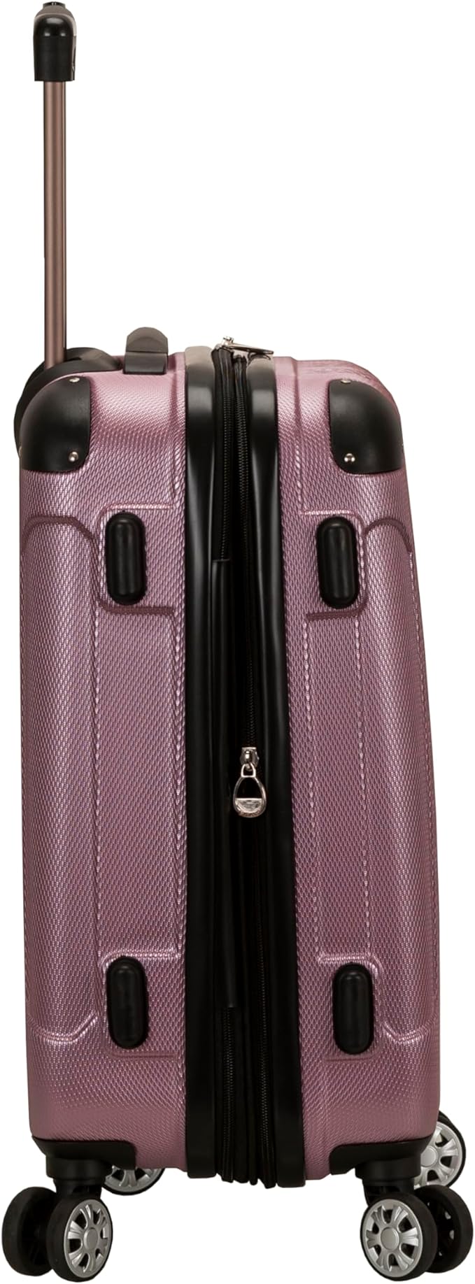 Rockland London Hardside 2 Piece Spinner Wheel Luggage Set, Carry-On 20" and Tote 14", Pink