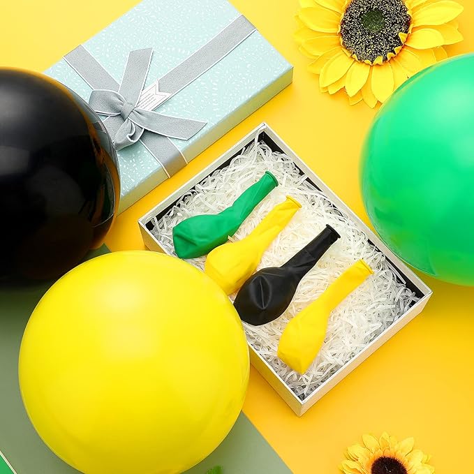 Sratte 120 Pcs Juneteenth Day Balloons Jamaica Latex Balloons Bulk 12 Inch Black Yellow Green Decor for Black History Month Independence Freedom Day Decorations Birthday Party Favors