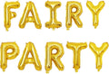 2 Set 20Pcs Gold Fairy Party Letter Balloons 16in Balloon Foil Decorations Gold Letter Balloons Fairy Party Supplies