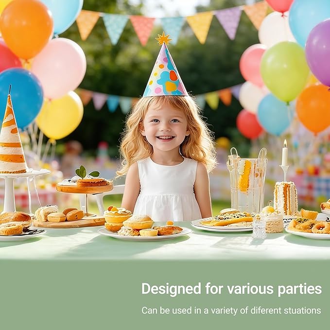 MRJ 12 Packs Disposable Plastic Tablecloths 54x108 Inch, Sage Green Rectangle Table Cover for Birthday Party Wedding Banquet Decorations