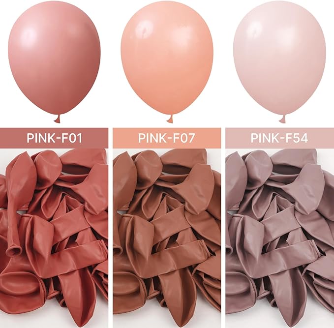 PartyWoo Dusty Pink Balloons 50pcs 12 Inch Boho Blush Lilac Pink Latex Helium Balloons for Princess Birthday Baby Shower Graduation Gender Reveal Anniversary Bachelorette Party Decorations Pink-F54