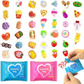 50 Pack Mini Food Blind Bags for Kids - Small Dollhouse Accessories & Party Favors Set with Tiny Resin Food Toys, Perfect for Pretend Cooking Games, Miniature Kitchen Play & Collecting