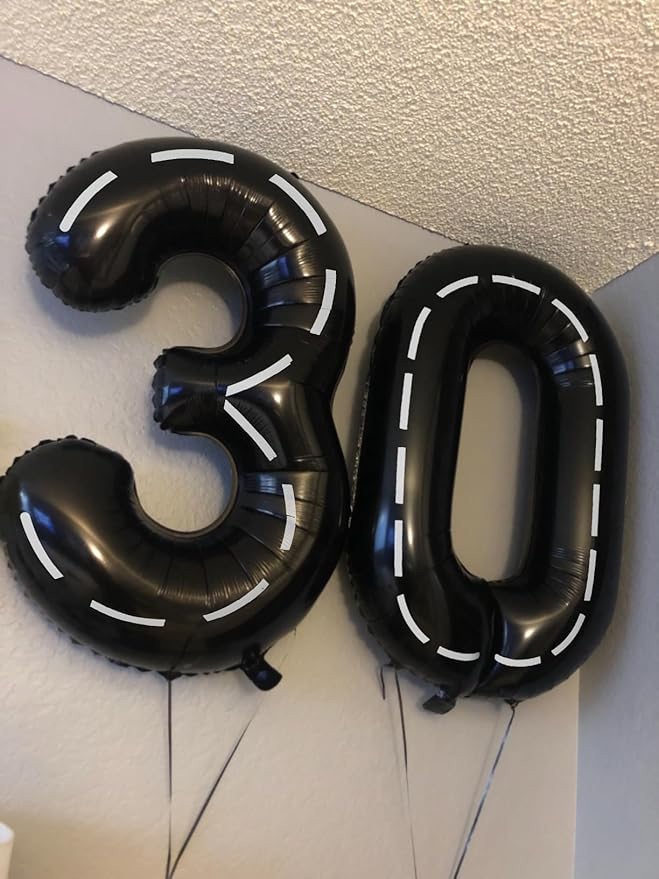 40 Inch Large Numbers Balloon, 4 Line Black Ballon for 4th 14 40 44 Birthday Party, Balloon 4 Number for Graduations Wedding Supplies