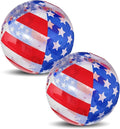 Sean's Choice 2 Pack Patriotic Beach Balls 20 Inch Inflatable Ball Filled with Stars Confetti 4th of July Summer Inflatable Swimming Pool Party Supply