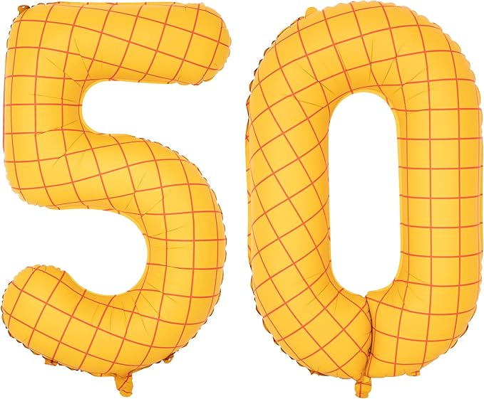 40-Inch Large Number Balloon Toy Inspired Story Matte Yellow Birthday Balloon Western Rodeo Party Supplies Boy Girl Story Anniversary Kids Birthday Party Cowboy Farm Themed Baby Welcome Decorations