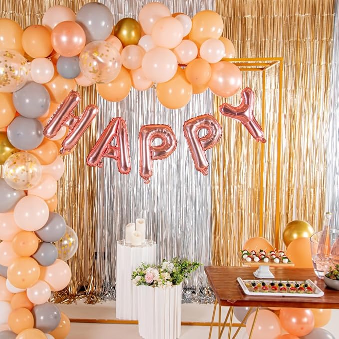 Restaurantware-Balloonify 16 Inch Letter Balloon, 1 Alphabet Party Balloon - Letter P, Self-Sealing, Rose Gold Foil Mylar Finish, Hanging Loop, Decoration For Birthday, Wedding, Or Graduation