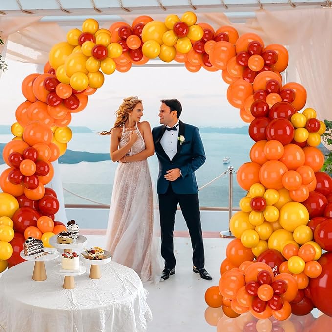 Red Yellow Orange Balloon Garland Arch Kit, Fire-men Fire-fighter Balloons Arch, Red Yellow Orange Latex Party Balloons for Fire Theme Birthday Birthday Party Baby Shower Wedding Decorations
