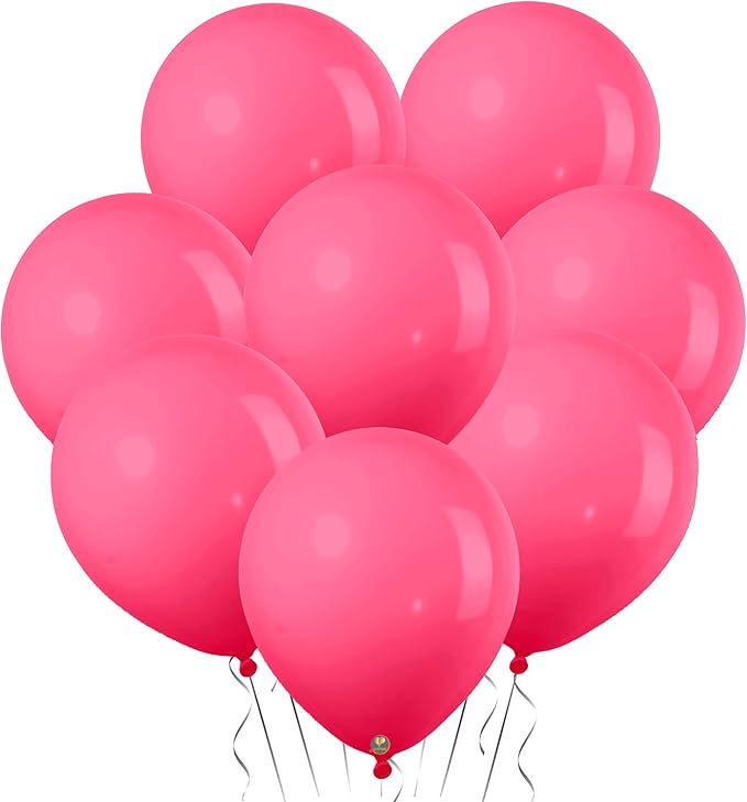 AFTERLOON® Biodegradable Mini Balloons 50 pcs Bubble Gum Pink 5 Inch, Matte Color Thickened Extra Strong Latex Helium Float, Baby Shower Gender Reveal Garland Wedding Birthday Party Decorations