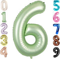 Number 6 Balloon 40 Inch, 6 7 Six Seven Birthday Decorations, 6th Birthday Balloon for Boy Girl, Olive Green 16 60 61 65 Numbers Balloons Graduations Anniversary Supplies