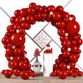 90pack Ruby Balloons Different Size 18/12/10/5 Inch Ruby Balloon Garland Arch Kit for Graduation, Wedding, Birthday, Princess Them, Valentine's Day, Anniversary Party Decorations