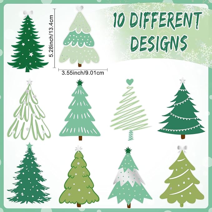 Colarr 50 Pack Green Christmas Hanging Swirls Decorations Christmas Tree Foil Ceiling Swirls Spiral Streamers Ornaments for Classroom Office Home Xmas Holiday Winter Party Supplies