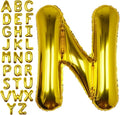 40Inch Gold Letter N Balloon Foil Helium Letter Balloons A-Z Giant Large Mylar Big Party Balloon for Birthday Party Decorations
