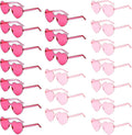 YQVIE 20 Pack Heart Shaped Sunglasses One Piece Candy Color Rimless Glasses for Women Bachelorette Party Supplies