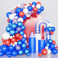 Red White Blue Balloons Different Size Red White and Blue Balloons Garland Arch Kit with Confetti Balloons for 4th of July Independence Day Birthday Party Anniversary