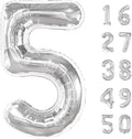 40 Inch Silver 5th Birthday Balloons Decor 15 25 35 55th Silver Birthday Balloons 50th Wedding Anniversary Party Anniversary Party Decorations Supplies