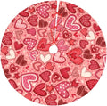Valentines Day Heart Tree Skirt Xmas Tree Mat Christmas Tree Ornaments Decorations Holiday Party Indoor Outdoor 30"
