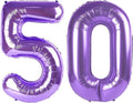 40 Inch Purple Number 50 Digital Balloon,Jumbo Mylar Foil Helium Balloon for 50 Balloons for Birthday Party,Wedding Anniversary Party Decorations