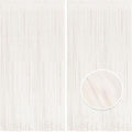 BRAVESHINE Party Streamers Backdrop - 2 Pack 3.2x8.2ft Pastel White Fringe Curtains for Easter/St Patricks Day/Winter’s Snowflake/Birthday/Bachelorette/Engagement/Bridal Shower/Candy/Bow Decorations