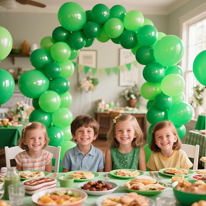 KAWKALSH Green Balloon Arch Kit 111Pcs 18 12 5 Inch Latex Party Balloons Garland for Birthday Baby Shower Wedding Engagement Anniversary Christmas Party Decorations