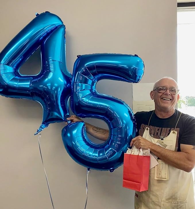 Navy Blue 4 Balloon, Number Balloon 40 Inch, 4th Blue party decorations, Four Large Numbers for Party Decor, Number 4 Balloon