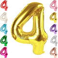 40 Inch Large Numbers Balloon, 4 Gold Ballon for 4th 14 40 44 Birthday Party, Balloon 4 Number for Graduations Wedding Supplies