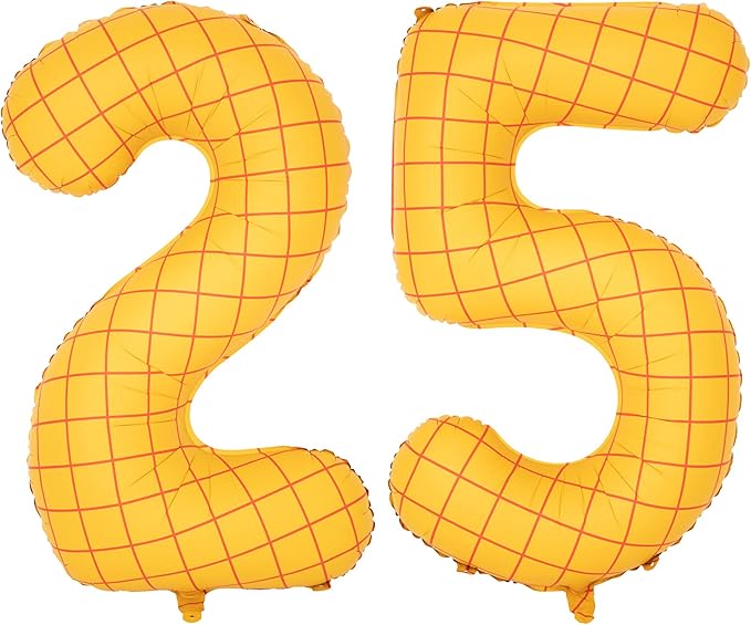 40-Inch Large Number Balloon Toy Inspired Story Matte Yellow Birthday Balloon Western Rodeo Party Supplies Boy Girl Story Anniversary Kids Birthday Party Cowboy Farm Themed Baby Welcome Decorations