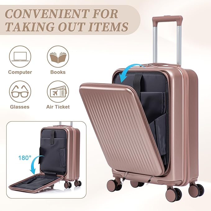 20/14 Inch Hardside Luggage, Lightweight Suitcases with Spinner Wheels