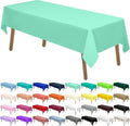 Fresh Mint Plastic Tablecloths 2 Pack Mint Green Disposable Table Covers 54 x 108 Inch. Baby Shower Party Tablecovers PEVA Table Cloths for Picnic Birthday Wedding Parties 8 ft Rectangle Table Use