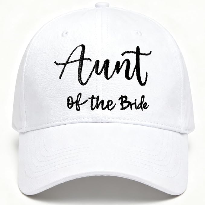 Adjustable Embroidered Hat for Bridal Shower Wedding Engagement Anniversary Honeymoon Newlyweds Couples Gifts