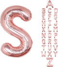 Letter Balloons 40Inch Large Giant big Foil Mylar Rose Gold Balloons S for Birthday Party Decorations