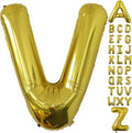 Letter Balloons Gold Party Balloon - 40 Inch Large Gold Letter V Balloon, Letter Balloon Birthday Decorations, Balloon for Women Men Anniversary Party Decorations Supplies