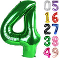 Dark Green Number 4 Balloon 40 Inch, 4th Birthday Party Decorations for Children, Giant 4 Foil Balloon for Party Supplies
