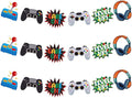 Video Game Happy Birthday Banner - Game On Controllers GamePad Birthday Decorations Party Decor Supplies for Kids, Boys, Girls, Baby Showers